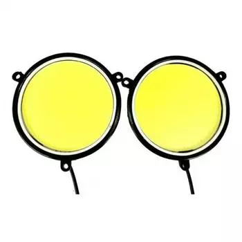 Высококачественные дневные ходовые огни для дождливых туманных дней, светодиодные фары DRL, круглые светодиодные ленты DC 12Vm DRL, пара, заменяет CHINA