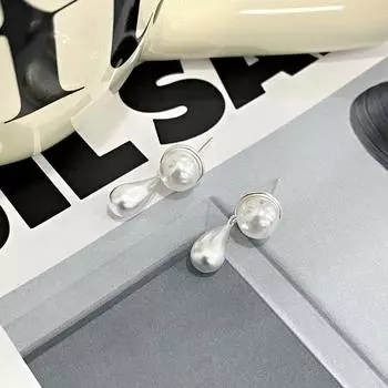 Высококачественные французские ретро-серьги с каплями воды в виде жемчуга, женский стиль, легкая роскошь, нишевый дизайн, чувство, женщины