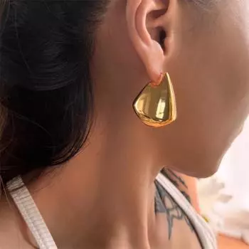 Высококачественные гладкие полые серьги с каплями воды, нерегулярные геометрические модные серьги для девочек