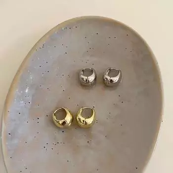 Высококачественные глянцевые серьги-кольца для женщин — мода весна/лето 2025 года, универсальный холодный стиль. Water Drops золотой