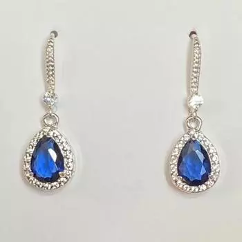 Высококачественные и универсальные серьги-капли воды с темпераментом, серьги с водными бриллиантами и цирконами для женщин белый