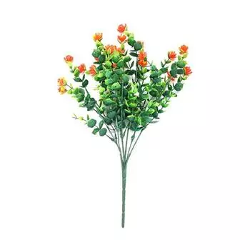 Высококачественные искусственные цветы для различных случаев. Букет из семи эвкалиптов. Украшения из искусственных цветов, белый цвет.