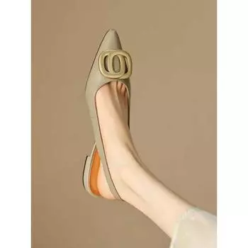 Высококачественные коричневые кожаные туфли женские с золотой пряжкой пустые туфли Мэри Джейн одинарные туфли юбка одежда сандалии на высоком каблуке 35