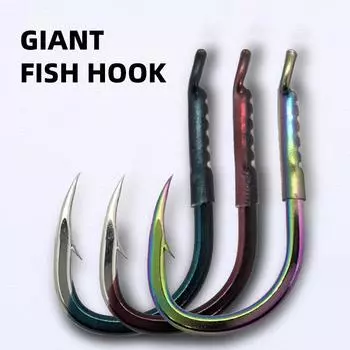 Высококачественные костяные шпоры, гигантские рыболовные крючки, усиленные прямые офсетные крючки для черного карпа и специальные толстые емкости для крови с рукавом для гигантского пруда для рыбы 15 красный