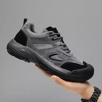 Высококачественные кожаные кроссовки мужские походные кроссовки для активного отдыха амортизация 38 хаки