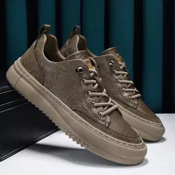 Высококачественные кожаные мужские туфли на шнурках Tenis Masculino люксовый бренд мужская повседневная обувь дышащие кроссовки мокасины для скейтбординга 39