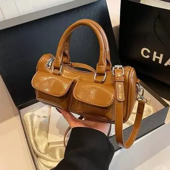 Высококачественные кожаные сумки через плечо для женщин, новая мода осень-зима, корейская роскошная маленькая сумка через плечо