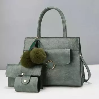 Высококачественные кожаные женские сумки через плечо, новый комплект из 3 предметов, роскошные кошельки и сумки, женские сумки