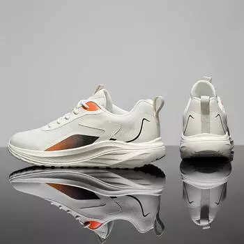 Высококачественные кроссовки для ходьбы для мужчин, удобная платформа, спортивные кроссовки для бега, дышащие, баскетбольные кроссовки для мужчин 2025 39 бежевый