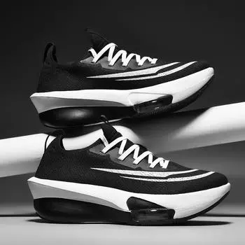 Высококачественные кроссовки для марафона, мужские дышащие легкие кроссовки для бега в спортзале, сетчатые летние удобные кроссовки для мужчин 39 черный белый