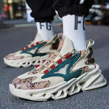 Высококачественные кроссовки Flying Woven Blade, спортивная обувь, носки, обувь большого размера 39-46 39 белый