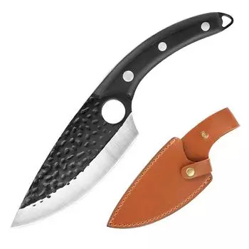 Высококачественные кухонные ножи из нержавеющей стали с антипригарным лезвием, нож для обвалки, филе с оболочкой коричневый