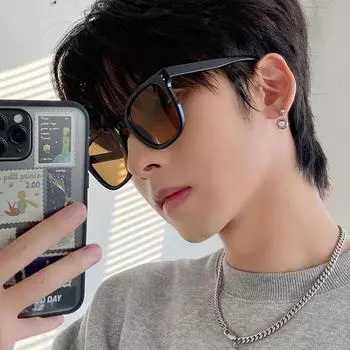 Высококачественные квадратные мужские и женские солнцезащитные очки Meter Nail Hip Hop Sun