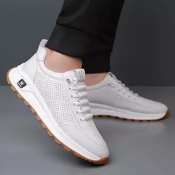 Высококачественные легкие кроссовки с вырезом, белые кроссовки для бега на открытом воздухе, модные и удобные, дышащие 38 чёрный