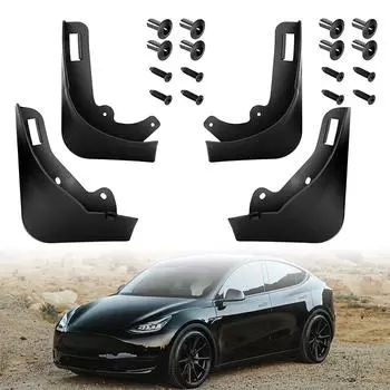 Высококачественные матовые черные брызговики, брызговики для Tesla Model Y, нет необходимости сверлить отверстия, модель 3 Y, брызговик на крыле For Model Y 20 21 22