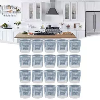 Высококачественные мерные стаканы 20 шт., легкий пластик 20ml