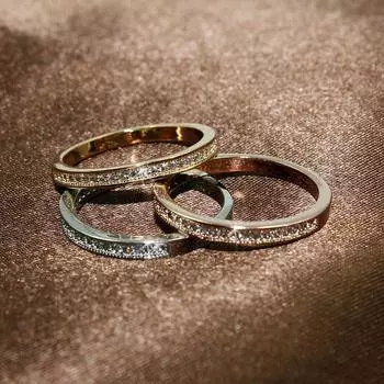 Высококачественные микро-инкрустации из циркония класса ААА, классические обручальные кольца для женщин, 3-цветное изящное кольцо для женщин, подруг, смешивайте и сочетайте