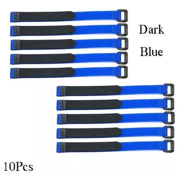 Высококачественные многоцветные прочные стяжные ремни для радиоуправляемых аксессуаров Eachine&Lipo Battery Anti-Slip Cable темно-синий
