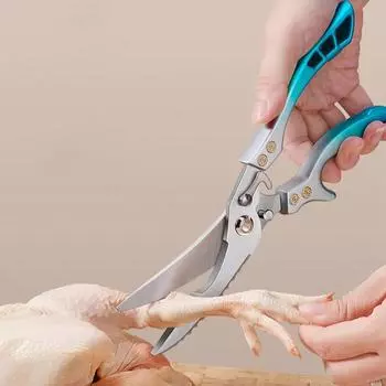 Высококачественные многофункциональные ножницы из нержавеющей стали для куриных костей, ножницы для куриных гусей, рыбьих пастей, бытовые кухонные ножницы фиолетовый