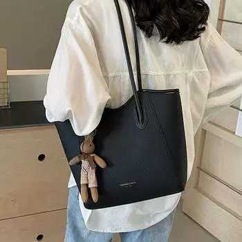 Высококачественные модные женские сумки-тоуты из искусственной кожи на молнии женские сумки через плечо швейные нитки простота