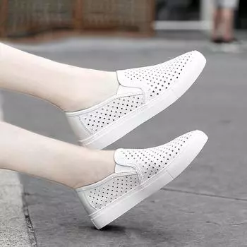 Высококачественные модные женские туфли на плоской подошве, повседневные кожаные туфли, женские туфли-лоферы, туфли-лодочки для женщин, мокасины slipony 2024 35 чёрный