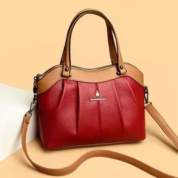 Высококачественные мягкие кожаные сумки для женщин, винтажная сумка через плечо, роскошные дизайнерские женские кошельки и сумки большой вместимости