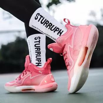 Высококачественные мужские баскетбольные кроссовки, детские баскетбольные ботинки, женская спортивная обувь с подушкой, модные светоотражающие тренировочные баскетбольные кроссовки 33