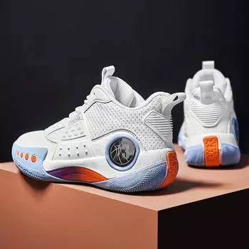 Высококачественные мужские баскетбольные кроссовки для детей и женщин, практичные кроссовки большого размера, мужские амортизирующие межподошвы, резиновая противоскользящая подошва 36