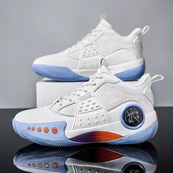Высококачественные мужские баскетбольные кроссовки для детей и женщин, практичные кроссовки большого размера, мужские амортизирующие межподошвы, резиновая противоскользящая подошва 36