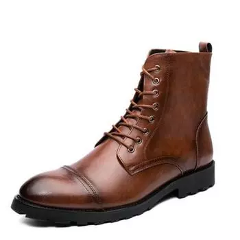 Высококачественные мужские ботинки челси, классические мужские ботинки, зимняя кожаная обувь для активного отдыха, удобная обувь для ходьбы, Botas De Hombre 38 чёрный
