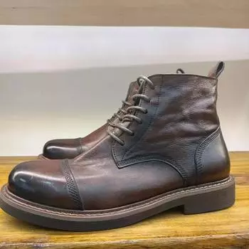 Высококачественные мужские ботинки из натуральной кожи, мужские ботинки для езды на мотоцикле по пустыне, боевые ботинки Челси 39