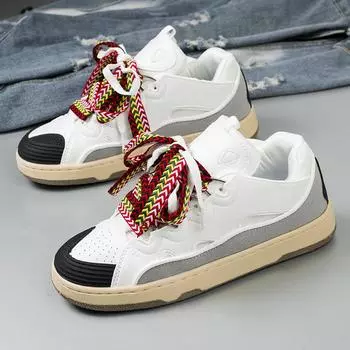 Высококачественные мужские дизайнерские кроссовки, белые женские кожаные туфли на платформе для мужчин, классические люксовые брендовые туфли для скейтбординга 36-44 36