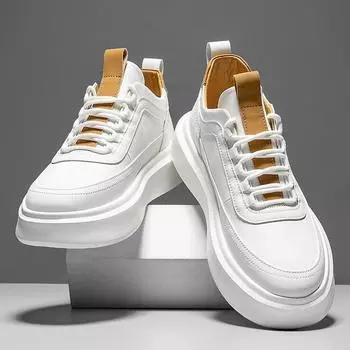 Высококачественные мужские кроссовки из искусственной кожи, повседневная обувь на платформе для мужчин, модные удобные теннисные туфли, мужская вулканизированная обувь 39