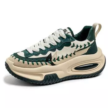 Высококачественные мужские кроссовки кожаный шов уличные беговые кроссовки мужские на толстой подошве противоскользящие удобные теннисные кроссовки 39