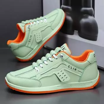 Высококачественные мужские кроссовки, стильные дышащие повседневные вулканизированные туфли, осенние легкие роскошные плоские мужские туфли Zapatillas Hombre 39 зелёный