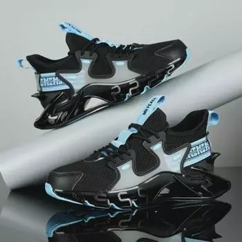 Высококачественные мужские модные летние туфли на толстой подошве Luminous Dad: Дышащая, молодежная обувь Blade для активного отдыха 38