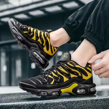 Высококачественные мужские модные повседневные кроссовки с сеткой, летние дышащие мужские туфли, легкие удобные нескользящие кроссовки 46 чёрный