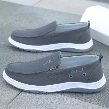 Высококачественные мужские парусиновые туфли из ткани Old Beijing Мужские повседневные туфли с одной педалью Толстая подошва дышащая нескользящая рабочая обувь 39