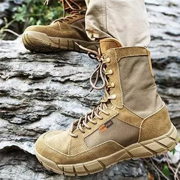 Высококачественные мужские походные ботинки Desert High Tactical Boots Мужские солдатские боевые ботинки 40