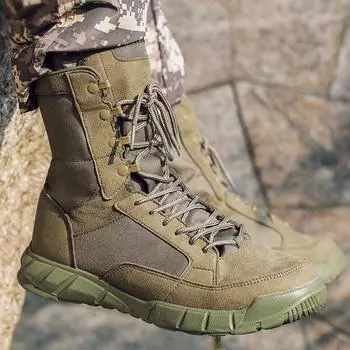 Высококачественные мужские походные ботинки Desert High Tactical Boots Мужские солдатские боевые ботинки 39