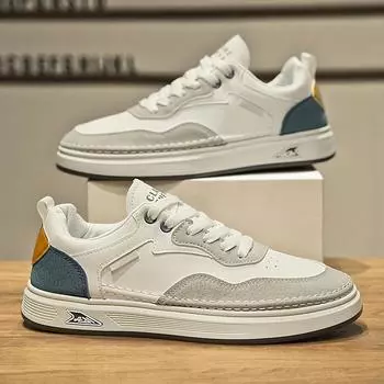 Высококачественные мужские повседневные кожаные туфли, уличные трендовые удобные кроссовки на платформе, дизайнерские мужские низкие туфли для скейтбординга 39