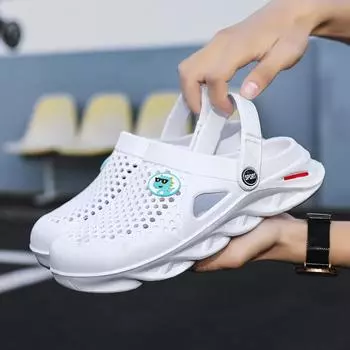 Высококачественные мужские теннисные сандалии Zapatillas на плоской подошве, роскошные тапочки больших размеров для улицы, босоножки из кожи, мужские туфли на танкетке для тенниса 38 чёрный