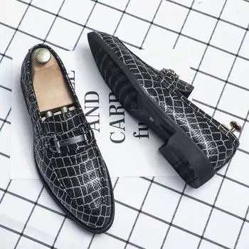 Высококачественные мужские туфли для банкета, строгие туфли, остроносые туфли, мужская обувь из натуральной кожи, свадебные туфли жениха с нескользящей подошвой, бесплатная доставка 38 чёрный