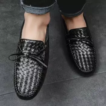 Высококачественные мужские туфли Doudou из натуральной кожи с одной педалью, повседневные мужские кожаные туфли 38