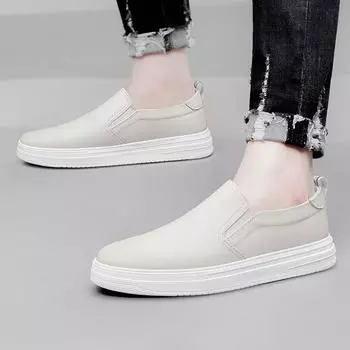 Высококачественные мужские удобные мокасины с толстой подошвой, увеличивающие рост, брендовые мужские летние дышащие полые туфли для отдыха на доске 36 бежевый