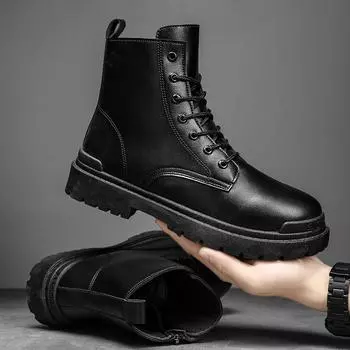 Высококачественные мужские зимние ботинки для снега, мужские походные ботинки для активного отдыха, модель 2024 39 чёрный