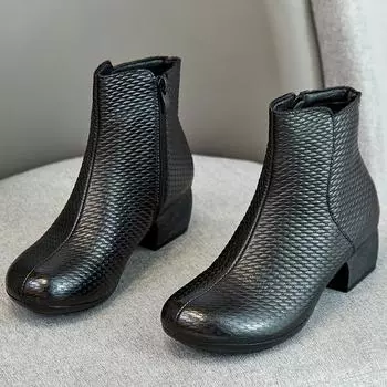 Высококачественные осенне-зимние кроссовки женские из натуральной кожи нескользящие ботильоны женские бархатные зимние ботинки бесплатная доставка 35