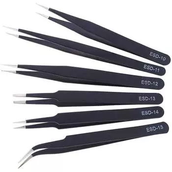 Высококачественные пинцеты для наращивания ресниц из нержавеющей стали для постановки ресниц ESD-15