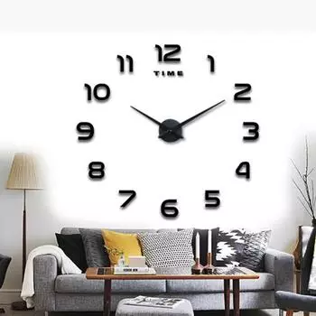 Высококачественные подвесные часы большого размера с бесшумным механизмом, точные тихие настенные часы для гостиной 3#