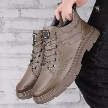 Высококачественные походные ботинки для активного отдыха, мужские ботинки, зимние ботинки, мужские повседневные ботинки на шнуровке с низким верхом, из натуральной кожи, мужские кроссовки 38